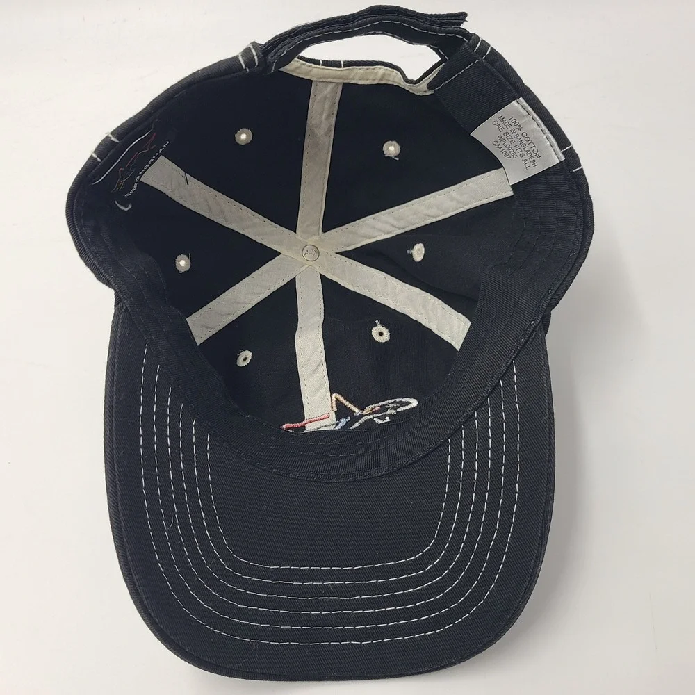 Greg Norman Hat Adjustable Black Golf‎ Shark Logo Casual Wear Cotton Dad Men